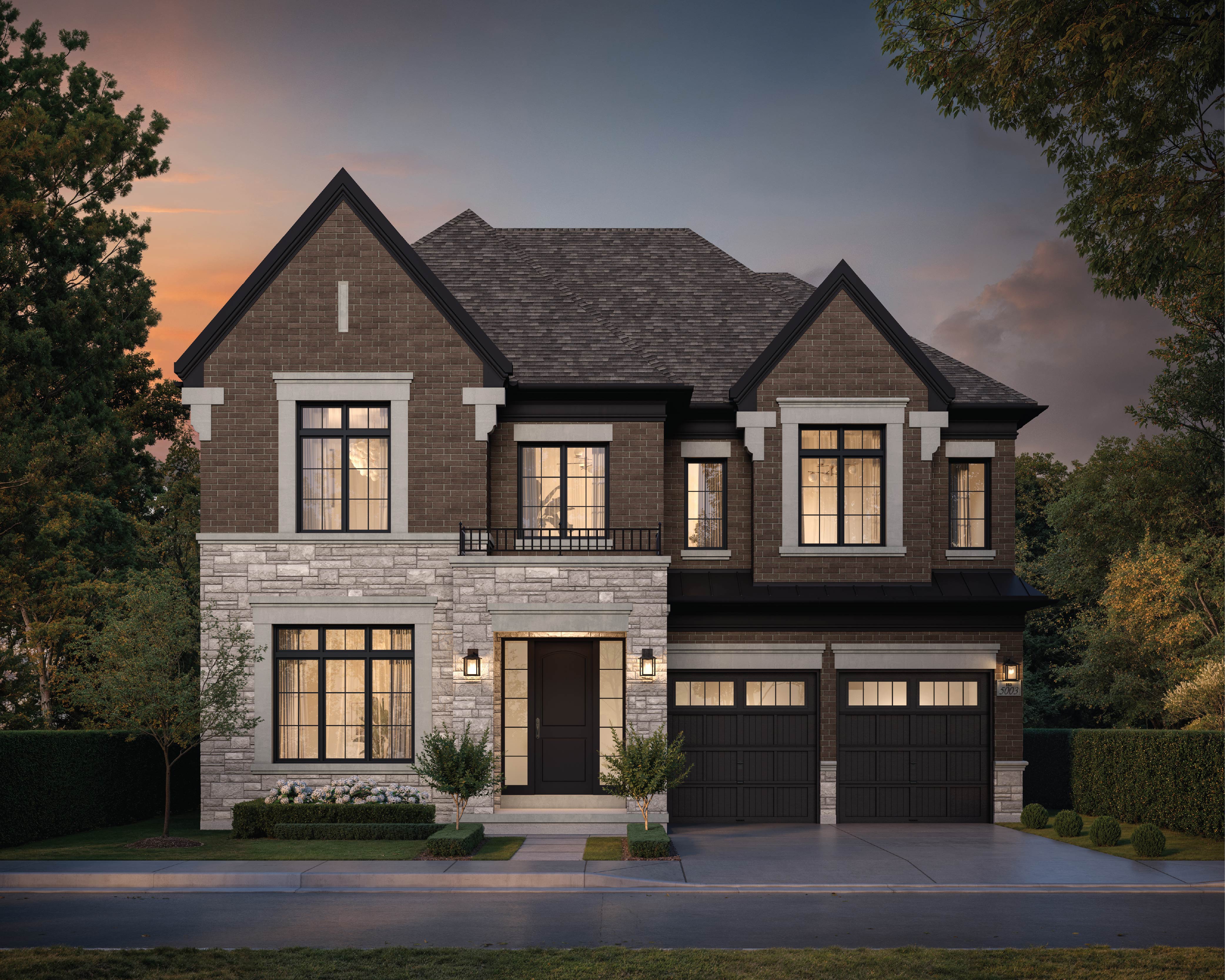 The Kingsbury 50-foot lot elevation A rendering