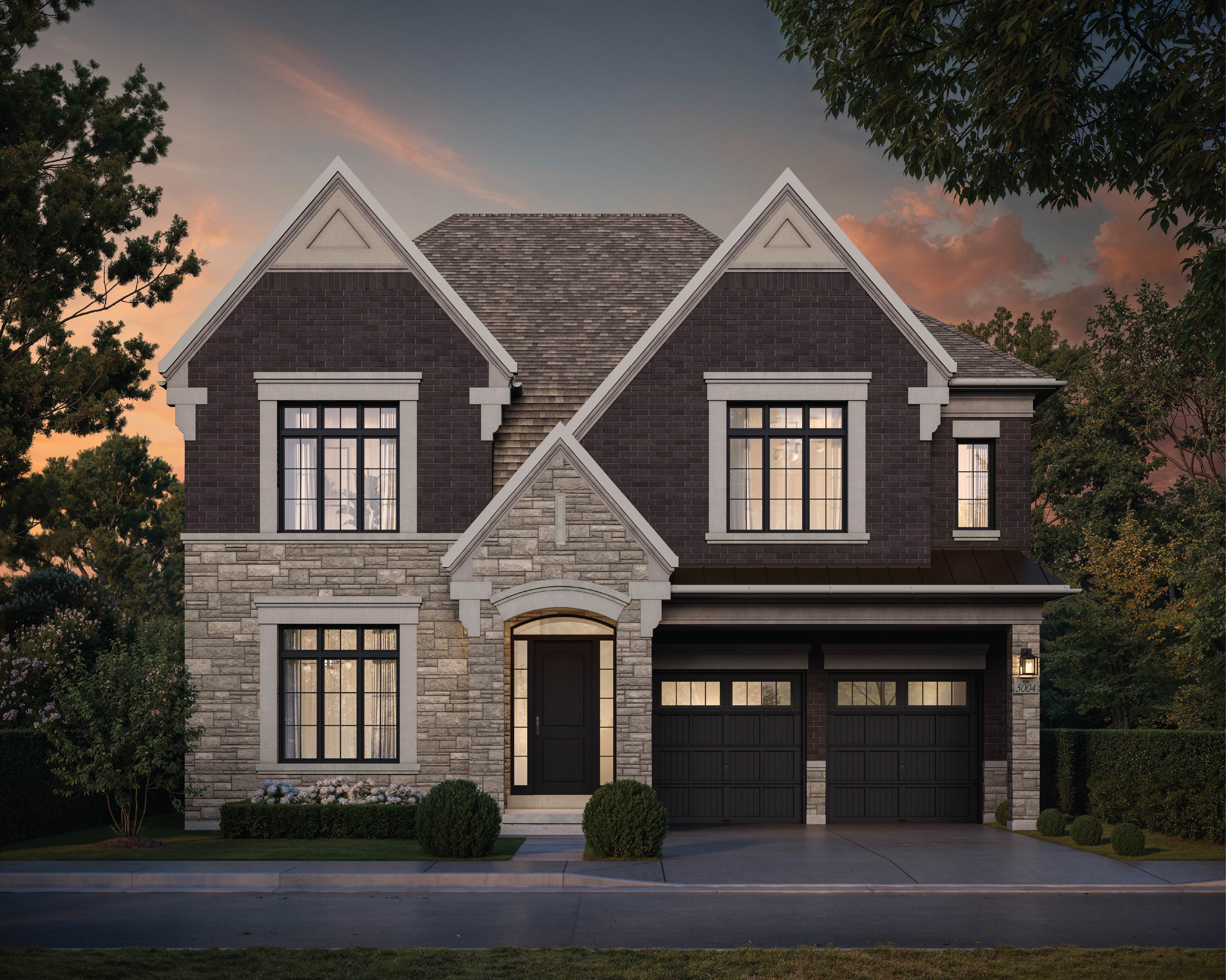 The Astoria 50-foot lot elevation A rendering