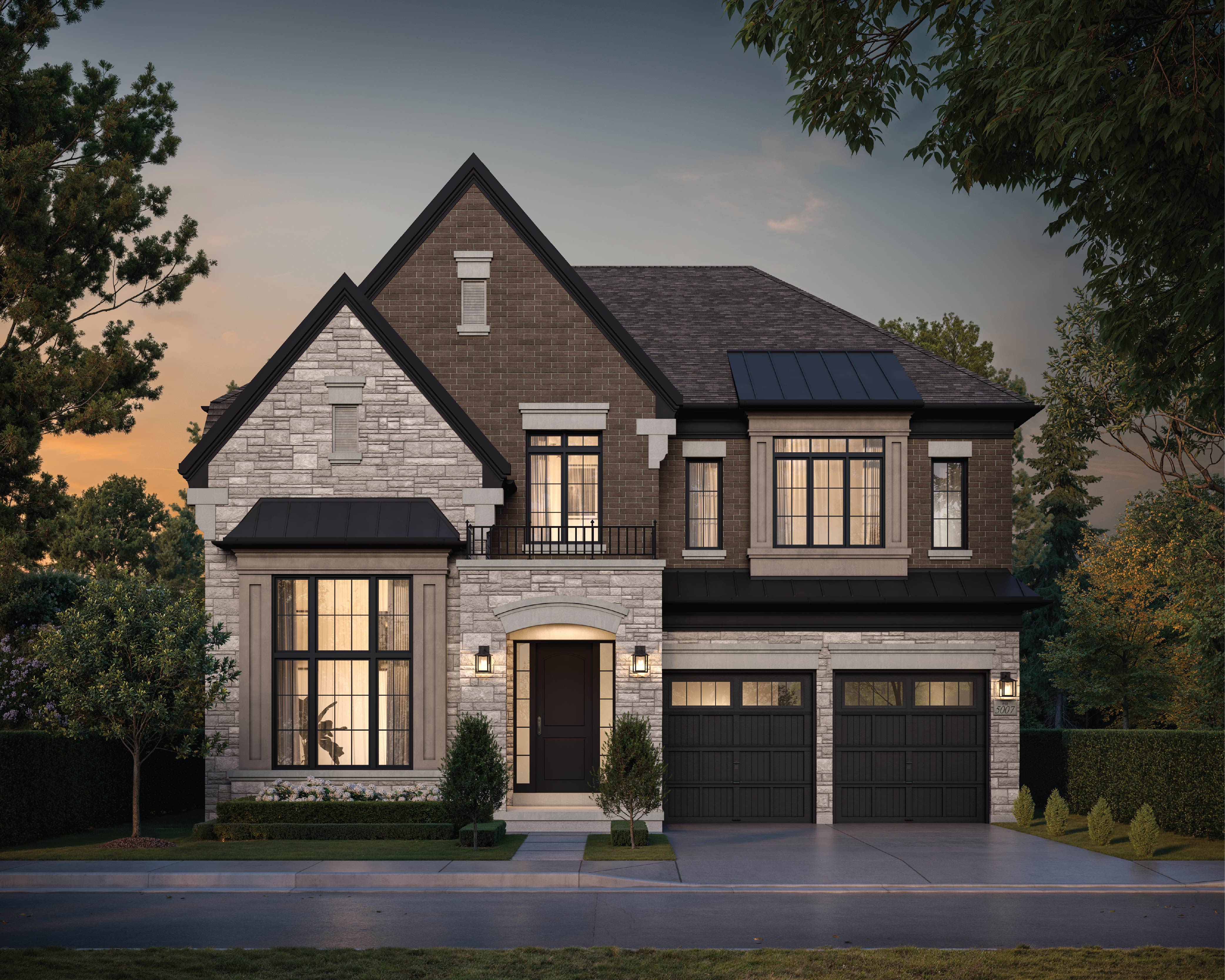 The Hawthorne 50-foot lot elevation A rendering