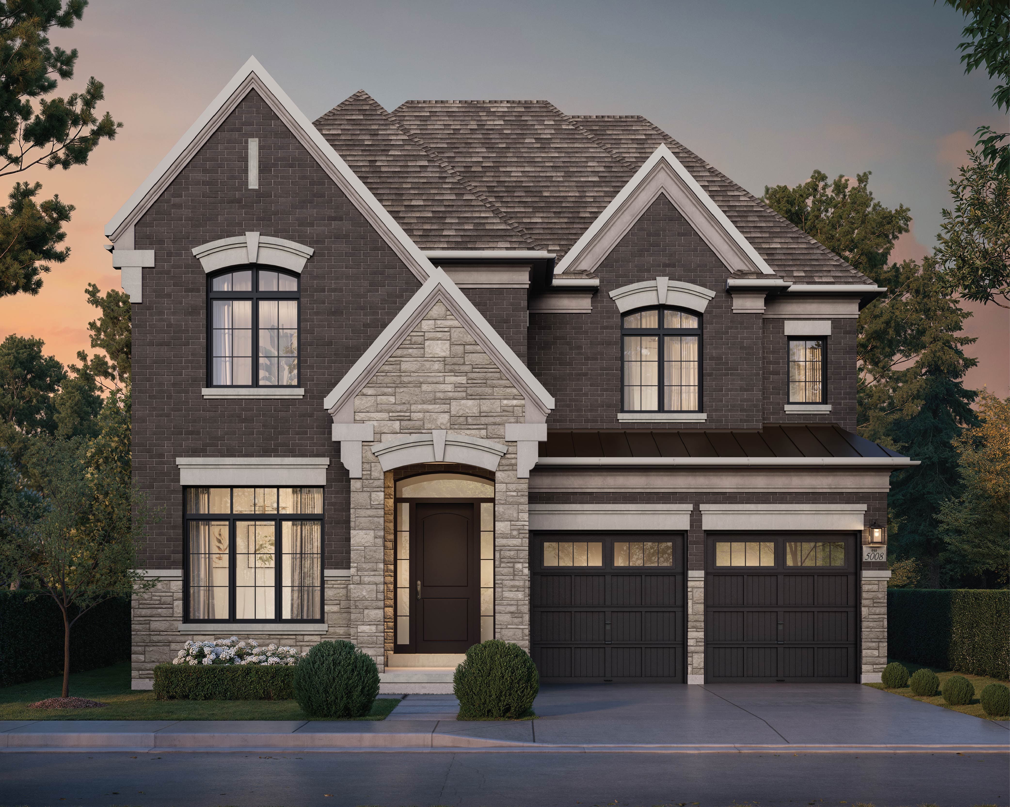 The Halston 50-foot lot elevation A rendering