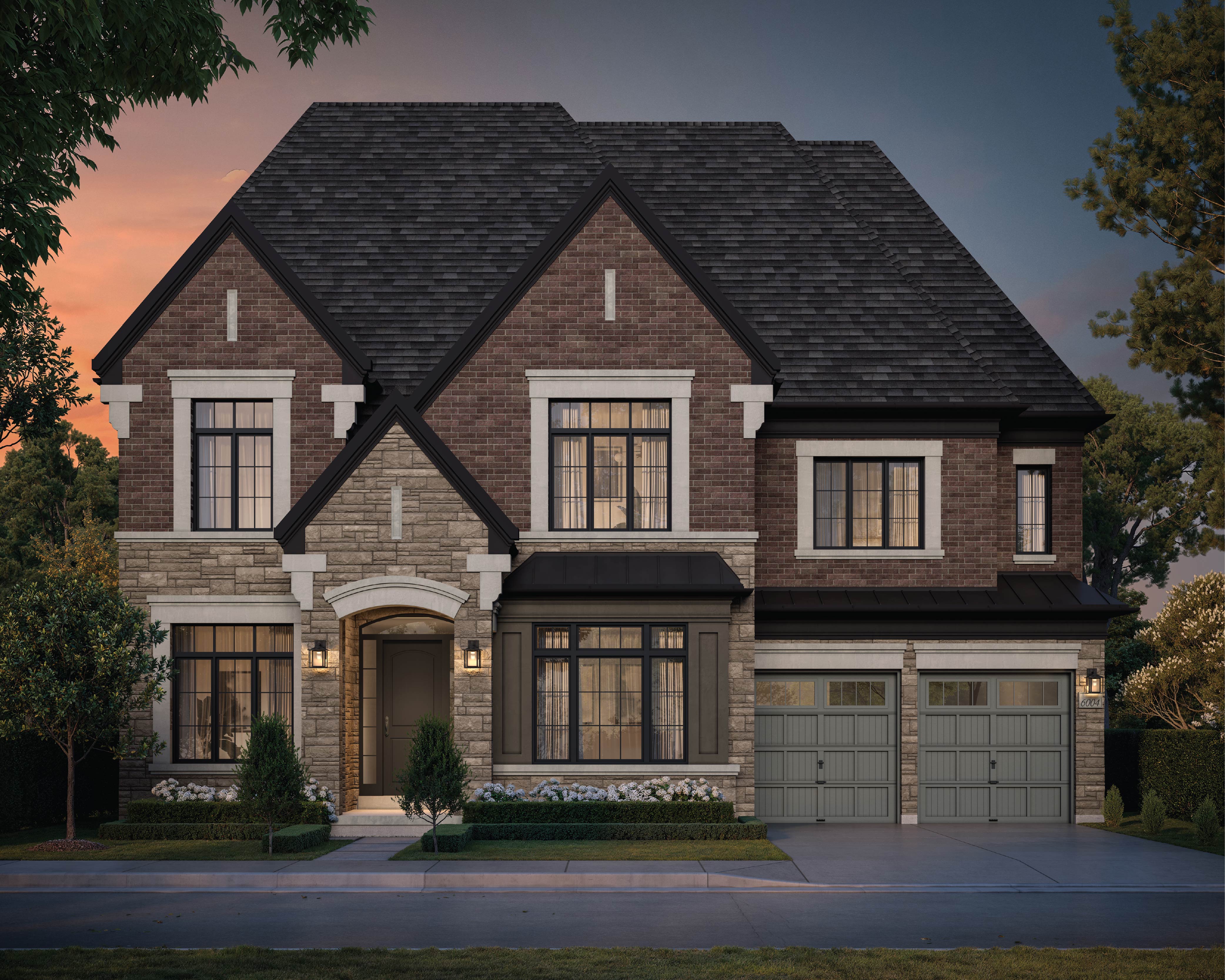 The Brighton 60-foot lot elevation A rendering